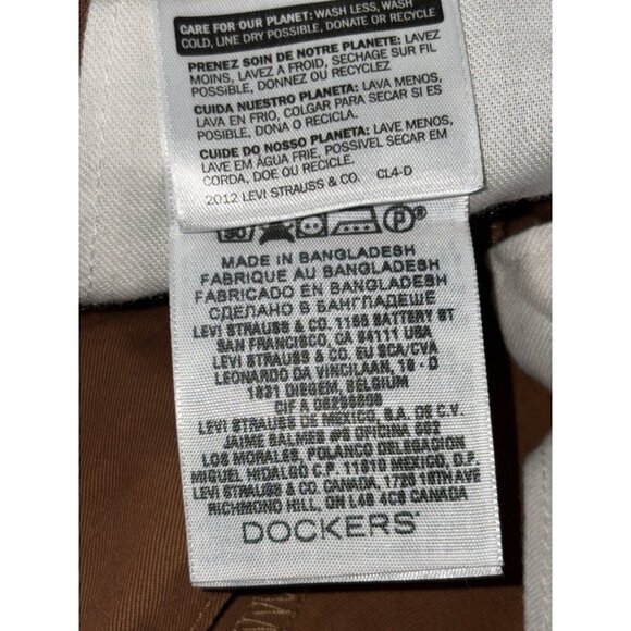 Levi’s Dockers Pants Vintage 90s Y2K Slacks Burnt Orange 100% Cotton Mens 34X29 - Picture 11 of 12